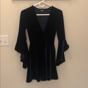 Navy velvet dress